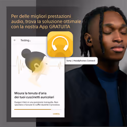 Sony WF-1000XM5 Cuffie Wireless con Noise Cancelling- Durata della batteria fino a 24 ore - Nero - Vista aggiuntiva 5