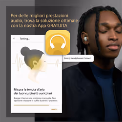 Sony WF-1000XM5 Cuffie Wireless con Noise Cancelling - Durata della batteria fino a 24 ore - Argento - Vista aggiuntiva 5