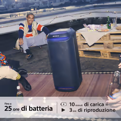 Sony SRS-XV800 - Altoparlante wireless per feste con potente audio a 360° e MEGA BASS - 25 ore di durata della batteria, portatile, per interni ed esterni, illuminazione, karaoke - nero - Vista aggiuntiva 4