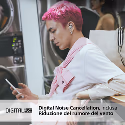 Sony WF-C700N Cuffie con cancellazione del rumore True Wireless - Comfort e stabilità per tutto il giorno - Durata della batteria fino a 15 ore con custodia di ricarica - Bianco - Vista aggiuntiva 6