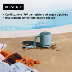 Sony SRS-XB100 - Speaker Wireless Bluetooth, portatile, leggero, compatto, da esterno, da viaggio, resistente IP67 impermeabile e antipolvere, batteria da 16 ore, cinturino versatile, chiamate in vivavoce – Arancio - Vista aggiuntiva 6
