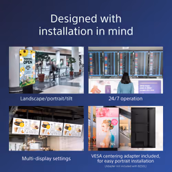 Sony FW-85BZ40L visualizzatore di messaggi Pannello piatto per segnaletica digitale 2,16 m (85") LCD Wi-Fi 650 cd/m² 4K Ultra HD Nero Android 24/7 - Vista aggiuntiva 4