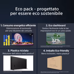 Sony BRAVIA XR | XR-55X90L | Full Array LED | 4K HDR | Google TV | ECO PACK | BRAVIA CORE | Perfect for PlayStation5 | Aluminium Seamless Edge Design - Vista aggiuntiva 7