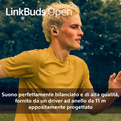 Sony LinkBuds Open – Auricolari Bluetooth True Wireless aperti - Suono trasparente, comfort per tutto il giorno 4,8 g, alta qualità del suono, IPX4, connessione Multipoint, batteria da 22 ore, iOS e Android – White - Vista aggiuntiva 8