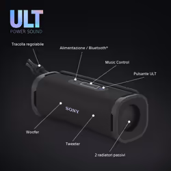 Sony ULT FIELD 1 - Speaker portatile wireless Bluetooth con ULT POWER SOUND, bassi potenti, IP67, impermeabile, antipolvere, antiurto, batteria da 12 ore, qualità chiamata chiara, anche da esterno, viaggio - Vista aggiuntiva 8