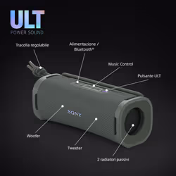 Sony ULT FIELD 1 - Speaker portatile wireless Bluetooth con ULT POWER SOUND, bassi potenti, IP67, impermeabile, antipolvere, antiurto, batteria da 12 ore, qualità chiamata chiara, anche da esterno, viaggio - Vista aggiuntiva 8