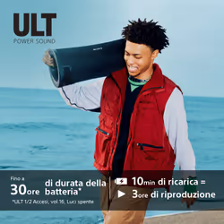 Sony ULT FIELD 7 - Speaker portatile wireless Bluetooth con ULT POWER SOUND, Ultimate Deep BASS, X Balanced Speaker, batteria da 30 ore, IP67, impermeabile, illuminazione a LED, microfono, ingresso per chitarra - Nero - Vista aggiuntiva 6