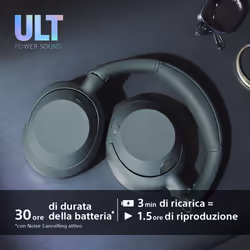 Sony ULT WEAR - Cuffie Bluetooth Wireless con ULT POWER SOUND, bassi profondi, Noise Cancelling, ottima qualità delle chiamate, durata della batteria fino a 30 ore, IOS e Android - Vista aggiuntiva 8
