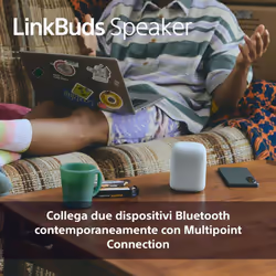 Sony LinkBuds Speaker – Altoparlante Portatile Wireless Bluetooth, IPX4, resistente all'acqua, batteria da 12 ore, qualità delle chiamate nitide, per esterni, da viaggio - Black - Vista aggiuntiva 7