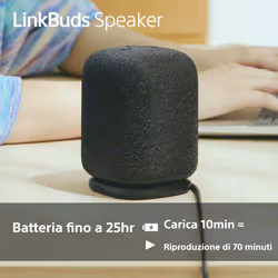 Sony LinkBuds Speaker – Altoparlante Portatile Wireless Bluetooth, IPX4, resistente all'acqua, batteria da 12 ore, qualità delle chiamate nitide, per esterni, da viaggio - Black - Vista aggiuntiva 8