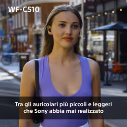 Sony WF-C510 | Cuffie True Wireless - Suono di alta qualità, Equalizzatore personalizzabile, Design Confortevole, Batteria da 22 ore, Ricarica Rapida, Connessione Multipoint Bluetooth, Ambient Sound Mode, Spotify Tap, Classificazione IPX4 - Nero - Vista aggiuntiva 5