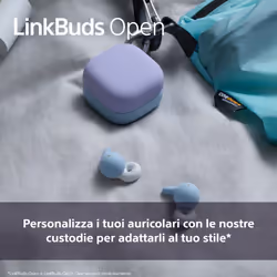 Sony Custodia per LinkBuds Open - Anello Easy Clip-On, Personalizza le tue cuffie, Solo per LinkBuds Open - Ash Violet - Vista aggiuntiva 2
