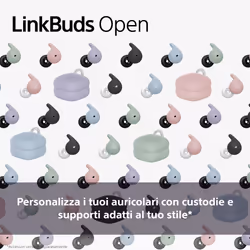 Sony Custodia per LinkBuds Open - Anello Easy Clip-On, Personalizza le tue cuffie, Solo per LinkBuds Open - Ash Violet - Vista aggiuntiva 3