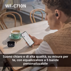Sony WFC710NB.CE7 cuffia e auricolare True Wireless Stereo (TWS) In-ear Musica e Chiamate USB tipo-C Bluetooth Nero