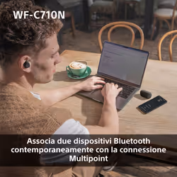 Sony WFC710NB.CE7 cuffia e auricolare True Wireless Stereo (TWS) In-ear Musica e Chiamate USB tipo-C Bluetooth Nero - Vista aggiuntiva 7