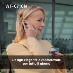 Sony WFC710NL.CE7 cuffia e auricolare True Wireless Stereo (TWS) In-ear Musica e Chiamate USB tipo-C Bluetooth Blu - Vista aggiuntiva 4