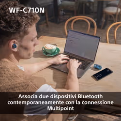 Sony WFC710NL.CE7 cuffia e auricolare True Wireless Stereo (TWS) In-ear Musica e Chiamate USB tipo-C Bluetooth Blu - Vista aggiuntiva 7