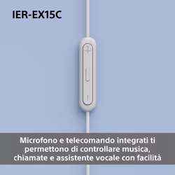 Sony IER-EX15C Auricolare Cablato In-ear Musica e Chiamate USB tipo-C Bianco - Vista aggiuntiva 6