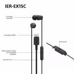 Sony IER-EX15C Auricolare Cablato In-ear Musica e Chiamate USB tipo-C Rosa - Vista aggiuntiva 8
