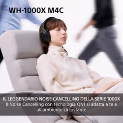Sony WH-1000XM4CB Auricolare Con cavo e senza cavo A Padiglione USB tipo-C Bluetooth Nero - Vista aggiuntiva 3