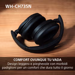 Sony WHCH735NB.CE7 Cuffie Bluetooth Nero - Vista aggiuntiva 3