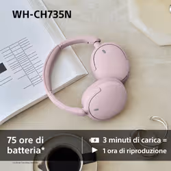 Sony WHCH735NB.CE7 Cuffie Bluetooth Nero - Vista aggiuntiva 6
