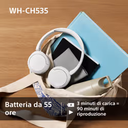 Sony WHCH535L.CE7 Auricolare Wireless A Padiglione Bluetooth Blu - Vista aggiuntiva 5
