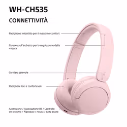 Sony WHCH535P.CE7 Auricolare Wireless A Padiglione Bluetooth Rosa - Vista aggiuntiva 8