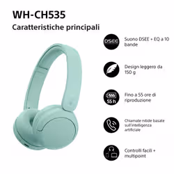 Sony WHCH535G.CE7 Auricolare Wireless A Padiglione Bluetooth Verde - Vista aggiuntiva 2