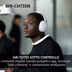 Sony WHCH735NP.CE7 Cuffie Bluetooth Rosa - Vista aggiuntiva 8
