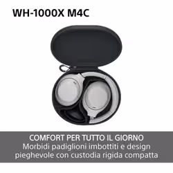 Sony WH1000XM4CS Cuffie Bluetooth Argento - Vista aggiuntiva 5