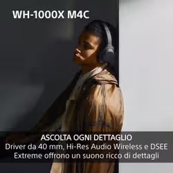 Sony WH-1000XM4CV Cuffie Bluetooth Lavanda - Vista aggiuntiva 4