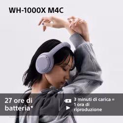 Sony WH-1000XM4CV Cuffie Bluetooth Lavanda - Vista aggiuntiva 6