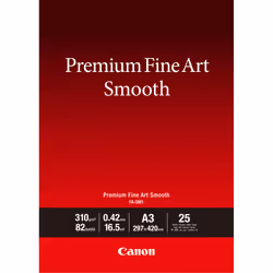 Canon Carta Premium Fine Art Smooth FA-SM1 A3 - 25 fogli, 310 g/m², A3, 25 fogli, 420 µm