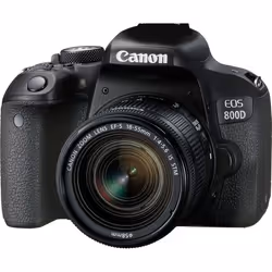 Canon EOS 800D + EF-S 18-55mm 4.0-5.6 IS STM, 24,2 MP, 6000 x 4000 Pixel, CMOS, 10x, Full HD, Nero