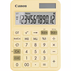 Canon LS-125KB, Desktop, Calcolatrice di base, 12 cifre, Batteria/Solare, Giallo
