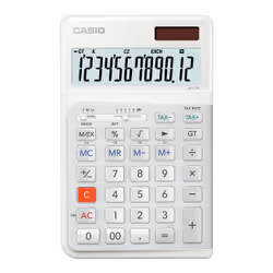 Casio JE-12E-WE calcolatrice Desktop Calcolatrice di base Bianco - Vista aggiuntiva 2
