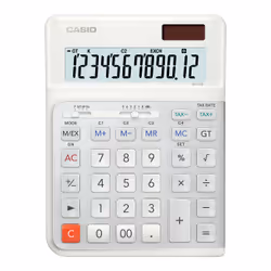 Casio DE-12E-WE calcolatrice Desktop Calcolatrice di base Bianco - Vista aggiuntiva 2