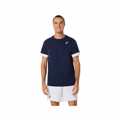 ASICS 2041A255.402_L, Adulto, Maschio, Blu, Bianco, Maglietta, L, 1 pz