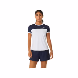 ASICS 2042A262.102_XS, Adulto, Femmina, Nero, Bianco, Maglietta, XS, 1 pz