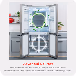 Sharp SJ-NFA35IHXID frigorifero side-by-side Libera installazione 487 L Acciaio inox - Vista aggiuntiva 7