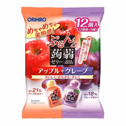 ORIHIRO 4571157255408, Gelatina Konjac, Mela, Uva, 20 g, Giappone, 65 kcal, 16,5 g