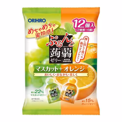ORIHIRO 4571157255422, Gelatina Konjac, Moscato (uva), Arancione, 20 g, Giappone, 240 g