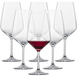 Schott Zwiesel - 115672 Bordeaux 130 - Set di 6 calici da vino rosso, in cristallo di piombo, 9,5 x 9,5 x 23,7 cm, colore: Trasparente