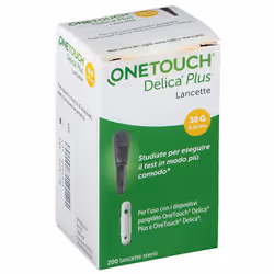 Onetouch Delica Plus Lancette Pungidito per Prelievo Ematico Confezione da 200 Pezzi