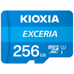 Kioxia Exceria, 256 GB, MicroSDXC, Classe 10, UHS-I, 100 MB/s, Class 1 (U1)