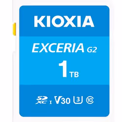 Kioxia LNEX2L001TG4, 1 TB, SDXC, Classe 10, UHS-I, 100 MB/s, 50 MB/s