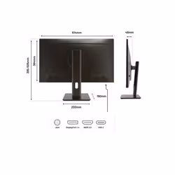 JAPANNEXT JN-IPS27FHDR-C65W-HSP Monitor 27 pollici Full HD IPS 100 Hz Nero - Vista aggiuntiva 3