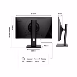 JAPANNEXT JN-IPS238FHDR-C65W-HSP Monitor PC 60,5 cm (23.8") 1920 x 1080 Pixel Full HD LED Nero - Vista aggiuntiva 4
