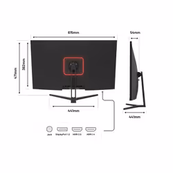 JAPANNEXT JN-V315UHDR Monitor PC 80 cm (31.5") 3840 x 2160 Pixel 4K Ultra HD LCD Nero - Vista aggiuntiva 5